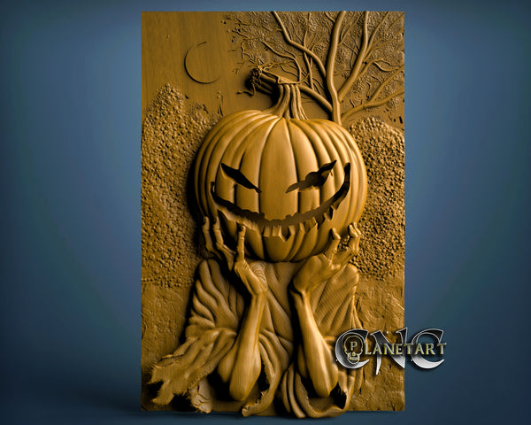 Pumpkin Head, 3D STL Model 10152