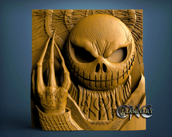Halloween Jack Skull, 3D STL Model  10153