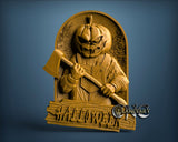 Creep with Axe Halloween, 3D STL Model 10154