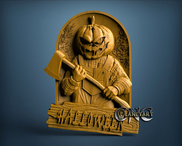 Creep with Axe Halloween, 3D STL Model 10154