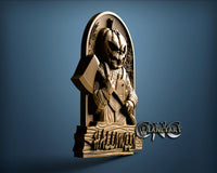 Creep with Axe Halloween, 3D STL Model 10154