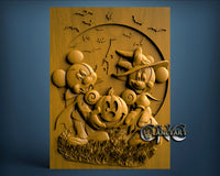 Mickey Mouse and Mini Halloween, 3D STL Model 10155