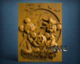 Mickey Mouse and Mini Halloween, 3D STL Model 10155