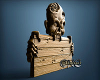 Zombi Sign, 3D STL Model 10157