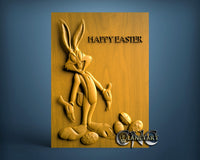 Bugs Bunny Happy Easter, 3D STL Model 10160