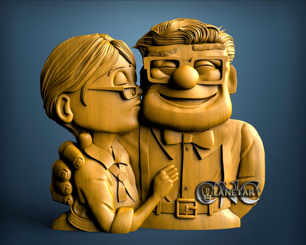 Carl & Ellie in love, 3D STL Model 10169 V2