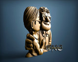 Carl & Ellie in love, 3D STL Model 10169 V2