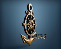 Compass Anchor, 3D STL Model 10183