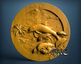 Dolphins, 3D STL Model 10207