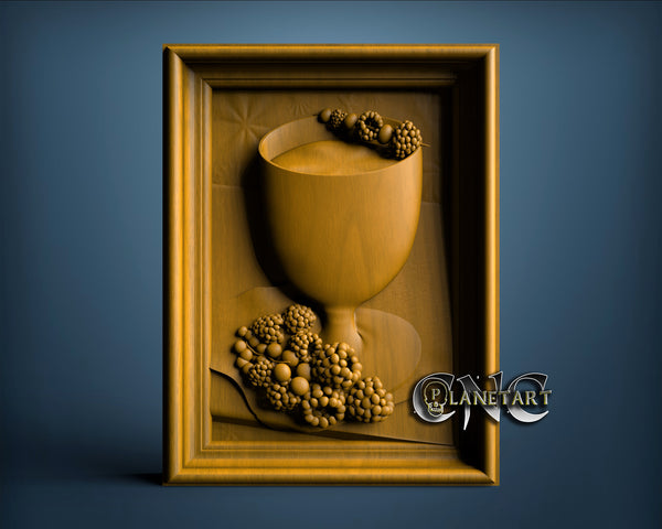 Wine Glass, 3D STL Model 10230