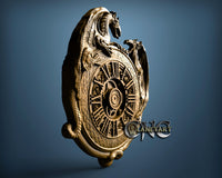 Dragons Clock, 3D STL Model 1024