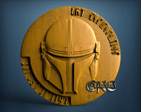 Mandalorian coin, 3D STL Model 10266