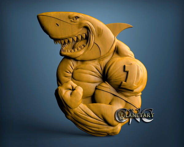 Shark Budybuilder, 3D STL Model 10281