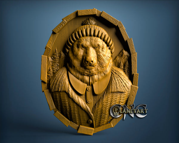 Bear with Cap, 3D STL Model 10291