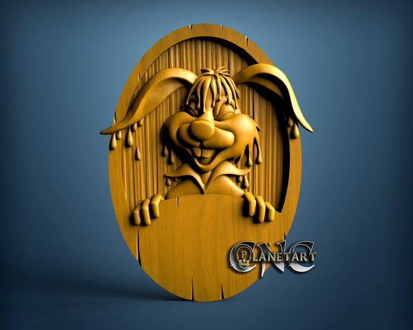 Egg Bunny, 3D STL Model 10292