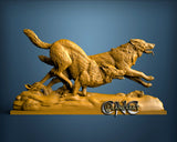 Two Wolves, 3D STL Model 10311