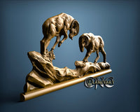 Two Rams, 3D STL Model 10312