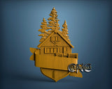 Lodge in the Woods, 3D STL Model 10333