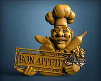 Bon Appetit, 3D STL Model 10353