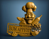 Bon Appetit, 3D STL Model 10353