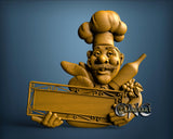 Restaurant Sign, 3D STL Model 10354