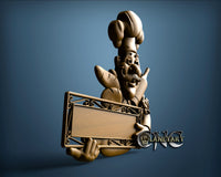 Restaurant Sign, 3D STL Model 10354