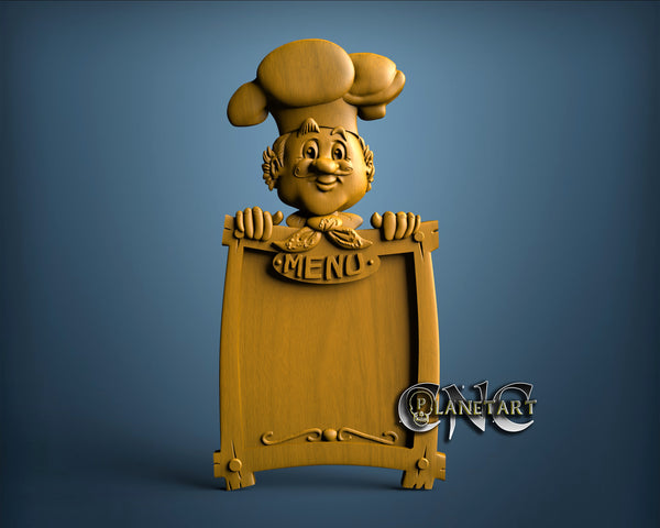 Menu, 3D STL Model 10355