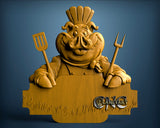 Barbecue Sign, 3D STL Model 10358