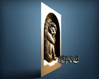 Angel in frame, 3D STL Model 10366