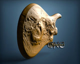 Skull faces true Guitar, 3D STL Model 11050