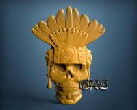 Aztec skull, 3D STL Model 11193
