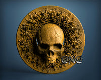 Skull and Roses, 3D STL Model 11205