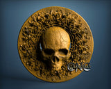 Skull and Roses, 3D STL Model 11205