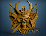 Samurai Skull, 3D STL Model 11209