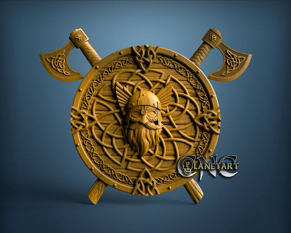 Viking Shield, 3D STL Model 11227