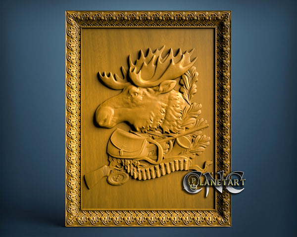 Deer Framed, 3D STL Model 1128