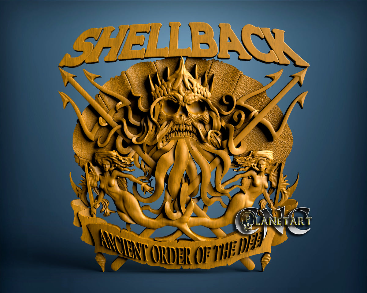 Shell Back Marine, 3D STL Model 11302 – Cnc Planet Art