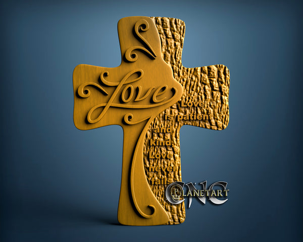 Cross for Love, 3D STL Model 11327