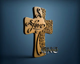 Cross for Love, 3D STL Model 11327