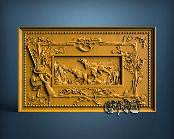 Hunting Dogs, 3D STL Model 1188