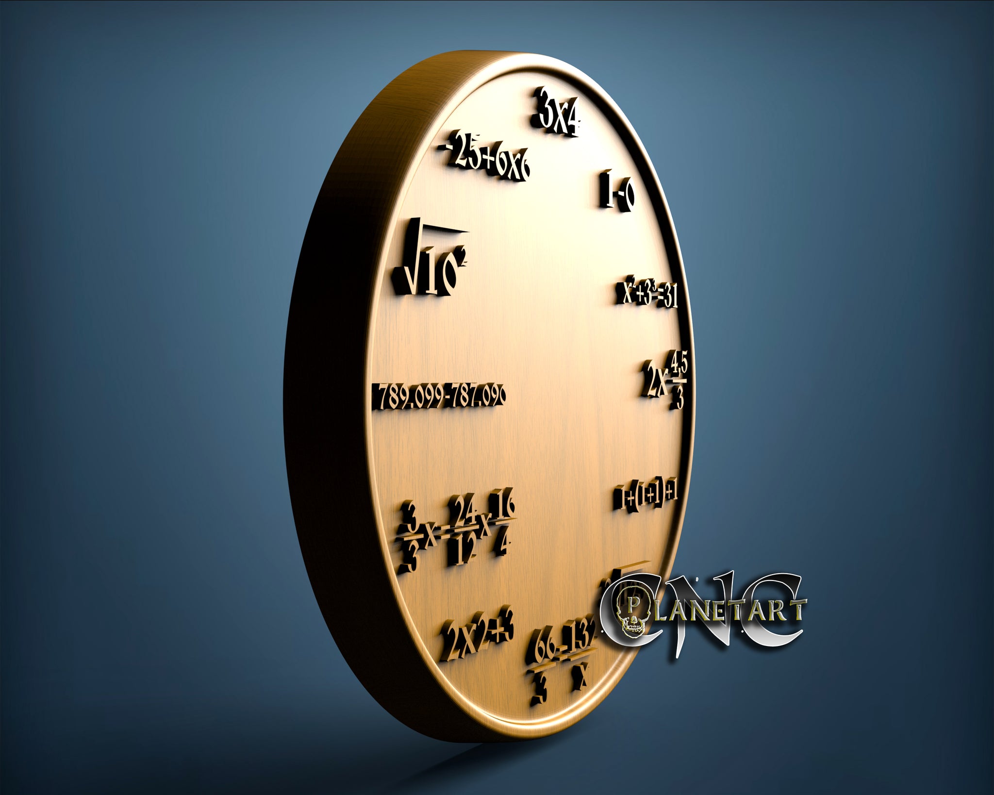 Clock 3d Stl Model 1197 Cnc Planet Art