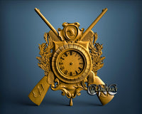 Hunting Clock, 3D STL Model 1209