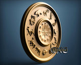 Animals Clock, 3D STL Model 1220