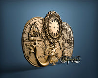 Mermaid Clock, 3D STL Model 1222