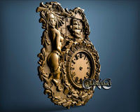 Pirate Clock, 3D STL Model 1223