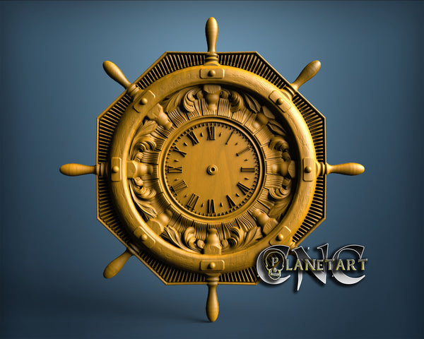 Pirate Clock, 3D STL Model 1226