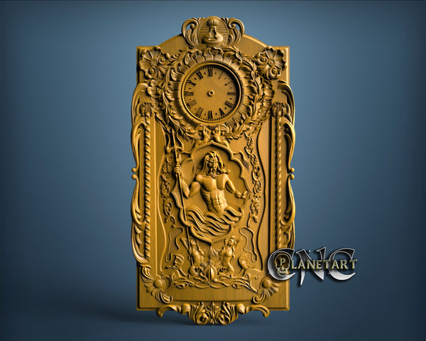 Poseidon Clock, 3D STL Model 1232