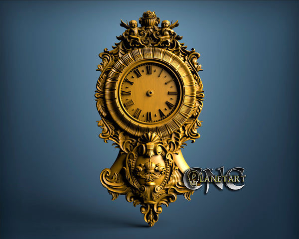 Angel Clock, 3D STL Model 1240