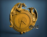 Dragons Clock, 3D STL Model 1248