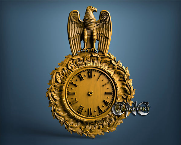 Eagle Clock, 3D STL Model 1250